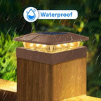 Peasur 12 Packs 4x4 Brown Solar Post Cap Lights with 3 Lighting Modes - Image 7