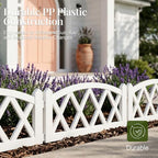 WORTH 8-Pack Short Plastic Garden Fence, White Decorative Border Fence with Pickets, 10 in. H x 16 ft. Total Length Interlocking Landscape Edging for Flower Beds, Lawn, Indoor Outdoor Use - Image 7