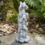 Elenon Zen Squirrel Statue, Three Wise Squirrels Sculpture, Meditation Yoga Animal Figurine, Sculpture, Hand-Painted Resin Garden Decor for Patio Lawn Home - Image 2