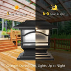 Davinci Lighting Premium Solar Outdoor Post Cap Lights - 4x4 5x5 6x6 - Bright LED Light for Fence Deck Garden or Patio Posts - Slate Black (2 Pack) - Image 5