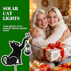 Black Cat Solar Lights Outdoor, 2 Pack Cat Garden Decor - Image 6