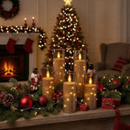 Raycare 9 Pcs Flameless Battery Operated Pillar Candles with Remote Timer - Image 2
