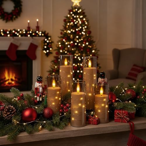 Raycare 9 Pcs Flameless Battery Operated Pillar Candles with Remote Timer - Image 2