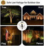 Gardenreet Low Voltage Spot Lights - Solid Brass Landscape Spotlight Wired, 12V Outdoor LED Bullet Uplights, Waterproof Electric Bronze for Patio Wall with 2700K Warm White MR16 Bulb (6 Pack) - Image 5