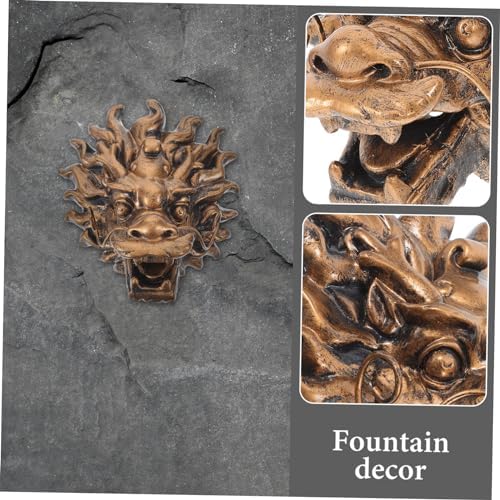 Dragon Head Fountain Faucet Wall Mounted Resin Coffee Home Decoration - Image 6