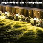Sublume Solar Pathway Lights Outdoor, 4 Pack Large Metal Stainless Steel Solar Garden Lights, 3000K Brighter Outdoor Solar LED Lights for Yard, Path, Walkway, Driveway, Sidewalk, Landscape Lighting - Image 7