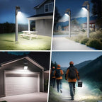 100W Solar Flood Light Outdoor Waterproof, 24000LM 6500K LED Solar Street Light with Remote, Dusk to Dawn Solar-Powered Lamp, Split Type Security Lighting with 13FT Cable for Parking Lot Yard Garage - Image 7