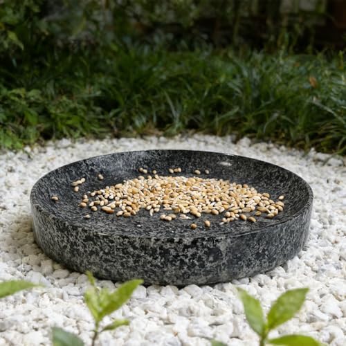 Stone Bird Bath, 10 inch Heavy Bird Bath Bowl Only for Outdoor,Tabletop, Ground Patio Garden Decor, Weather-Resistant Easy to Clean - Image 6