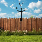 Weather Vane Metal Iron Art Rooster Weathervanes Rooftop Villa Wind Direction Indicator Vintage Fits Peacock Weather Vanes for Sheds Yard Pavilion (red-Crowned Crane C) Peacock Green a - Image 5