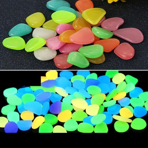 1000pcs Glow in The Dark Garden Stones (Multicolor) - Image 4