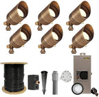 VOLT 12V Brass Fat Boy LED Outdoor Spotlight 6-Pack Kit (Bronze) by VOLT