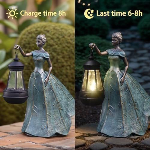 Sheaifun Solar Garden Fairy Statue Outdoor Decor for Outside with Lights - Image 5