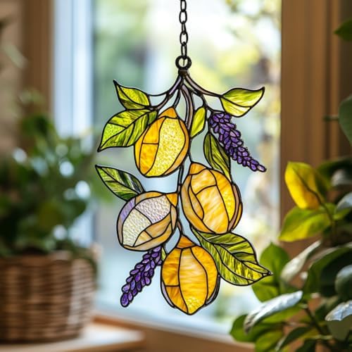 Lime Tree Branch Garden Acrylic Suncatcher by AVAGAN