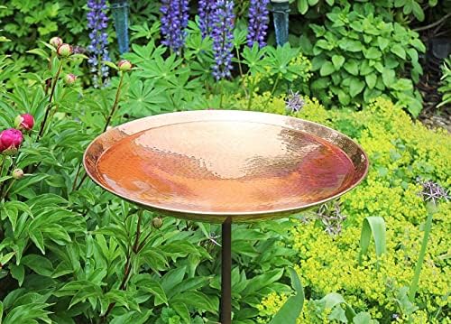 Polished Copper Birdbath with Stake - Image 2
