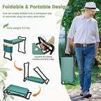 IRONMAX Foldable Garden Kneeler and Seat with Wide Soft Foam Pad, Green - Image 6