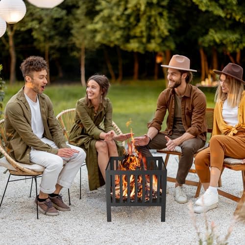 16 x16 Inch Square Fire Pit/Bonfire Pit for Garden Family Party & Camping - Image 2