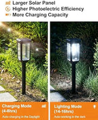 Tenmiro Solar Pathway Lights Outdoor 12 Pack, Bright Solar Garden Lights - Image 4