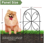 ShopLaLa Garden Fence Animal Barrier (10 Panels) 12in(L) x 24in(H) Rustproof Decorative Metal Wire Fencing Flower Bed Edging for Landscape, Animal Barrier Fencing Dogs Patio Outdoor Black Border Decor - Image 3