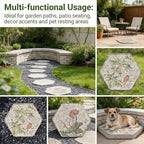 Garden Stepping Stones, Outdoor Pathway Decorative Stepping Stones, Garden Ornaments, Horticultural Decorative Stones, Decorative Stones For Courtyards, Patios, Gardens, Or Pathways(Multi-colored-C) - Image 2