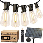 Solar Outdoor String Lights Waterproof, 80FT Dimmable ST38 LED Light String by BestChoiceforYourLife