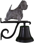 Montague Metal Products 7.75″ Diameter Cast Bell with Ornament, Hanging Bell, Dinner Bell, Heavy Duty Cast Aluminum (Westie) by MontagueMetalProducts