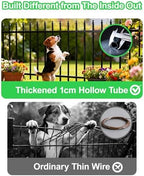 10-Panel Strong Dog Fence, 32in H x 24ft L, Thickened Hollow Iron Tubes, High-Density Metal Barrier for Yard, No Dig Temporary Fencing - Image 4