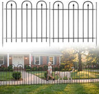 Garden Fence Animal Barrier - 10 Panels, 24 in(H) x 24 ft(L) No Dig Garden Fence, Arched Decorative Garden Fence Border with Ground Stakes, Rustproof Metal Fencing for Yard Patio Dog Rabbit by Unknown