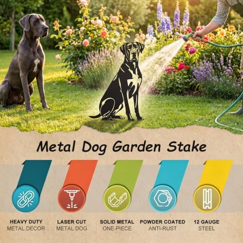14" Great Dane Statue Garden Stake - Image 2