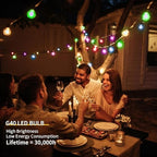 40 ft 25 Multicolor G40 LED Outdoor String Light, Plug-in Globe Patio Light - Image 4