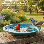Topadorn 12.2'' Ceramic Birdbath & Birdfeeder for Small Birds Outdoors - Image 6