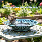 12.3" Solar Bird Bath Bowl,Metal Solar Bird Bath Fountains for Outdoors - Image 6