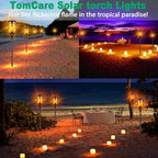 TomCare Flickering Flame Solar Torch Lights Outdoor, 43" Tall, 6 Pack - Image 7