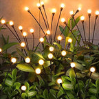 NBQQ Solar Lights Outdoor 6 Pack of 48 LEDs Swaying Firefly Garden Decor by NBQQ