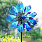 Wind Spinners Outdoor for Yard and Garden, Metal Large Wind Spinner with Stake, Windmill for Yard, Gift for Family Friends(84'' H x 24'' W) by CyanOasis