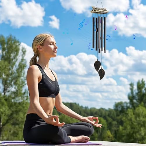 Carefree Fish Wind Chime Use Musical Wind Bell Tubes 31Inch Asian Style Family Love Garden Decor Japanese Cherry Blossom （Patent No.: US D1,104,819 S） - Image 5