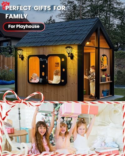 TISEJOY Solar Wall Lantern Outdoor Playhouse Light, Playhouse Accessories - Image 2