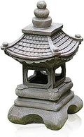 Buddha Statue,Solar Powered Pagoda Japanese Zen Garden Decor Lantern Pagoda Statue Buddha Ornament Gift,13.6in by Unknown