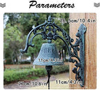 Dinner Bell Outdoor Dinner Bell Made for Ranch House Family Front Door Interior Exterior Décor | Wall Hanging Mount Heavy Cast Solid Iron Decoration Cast Iron Bell - Image 4