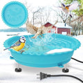 Heated Bird Baths for Outdoors,100W Winter Heated Birdbath,Blue by ODSNANIE