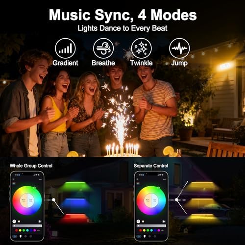 Smart Flood Light Outdoor, RGBCW 360W, IP66, WiFi APP & RF Remote - Image 5
