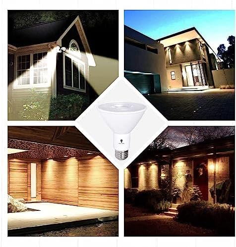 10 Pack PAR30 Outdoor LED Flood Light Bulb 12W 100 Watt Equivalent 900 Lumens Dimmable Waterproof E26 6000K Daylight Deluxe LED Flood Light Bulbs for Security Spotlight Bulb Led Recessed Light Bulbs - Image 5