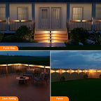 12-Pack Solar Step Lights, Waterproof, Warm White Dual-Sided Glow - Image 5