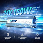 LED Power Supply 100W: AC100-264V to 24V DC 6.3A IP67 - Image 2