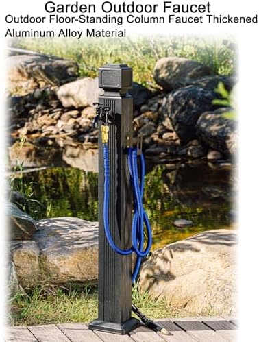 Stainless Steel Wall Fountain for Garden and Patio Outdoor Water Tap with Hook Stylish Water Column for Backyard Decor and Irrigation - Image 3