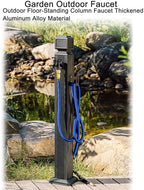 Stainless Steel Wall Fountain for Garden and Patio Outdoor Water Tap with Hook Stylish Water Column for Backyard Decor and Irrigation - Image 3