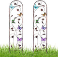 Aboxoo 2-Pack Butterfly Metal Garden Trellis, 60" Decorative Outdoor Fence by aboxoo