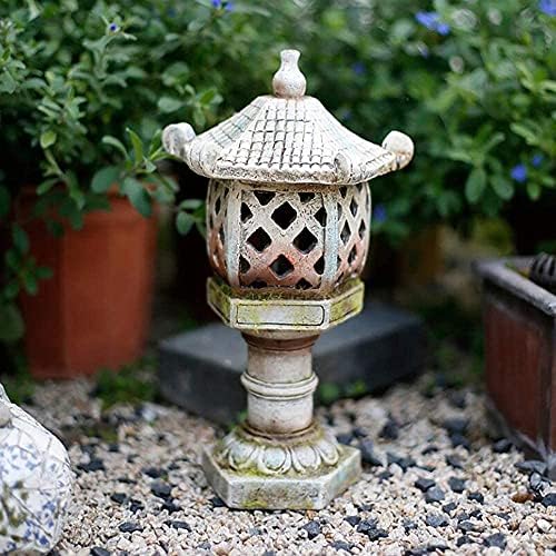 Buddha Statue,Japanese Solar Pagoda Garden Lantern Yard Zen Decor Lawn Patio Deck Art Outdoor Statue Home Decoration,B+30cm - Image 5
