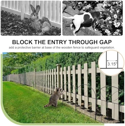 26 Pack Small Garden Fence, 24in(H) x 28ft(L) Decorative Fencing - Image 4