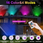 10pcs 50W LED RGB Flood Light Stage Lighting with US 3-Plug, Changing RGB Flood Lights with Remote Control, Dimmable Wall Washer Light 16 Colors 4 Mode for DJ Disco Party Garden Halloween - Image 4
