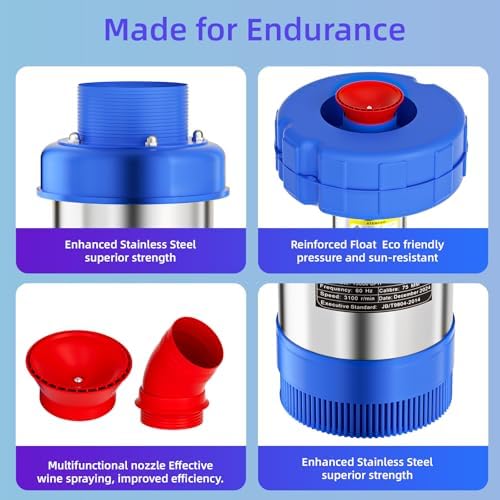 15000 GPH Pond Fountain Aerator,1HP 750W Floating Aerator Fountain - Image 5